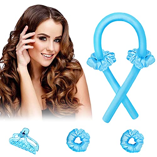 Parvella Heatless Curls Hair Curlers For Long Hair, Silk Heatless Curling Rod Headband, No Heat Soft Foam Hair Rollers Sleep, Curling Ribbon Hair Rope for Heatless Curls