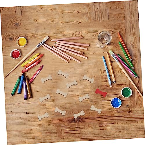 NUOBESTY 50 Stück Unfertige Hundeknochen Aus Holz Ideal Zum Bemalen Und Dekorieren Für DIY Projekte Basteln Und Holzhandwerk Perfekt Für Kreative Und Deko Ideen
