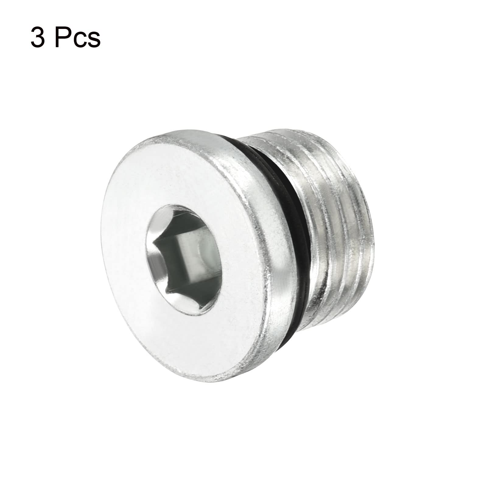 Lot De 3 Bouchons Mâles étanches M30x1.5mm à Tête Hexagonale Interne