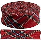 AERZETIX - C71884 - Dekoratives Kordelband 4.5 Meter x 18 mm mit Ethno-Motiv - Farbe Rot - 67% Polyester und 33% Baumwolle - freizeit, kreativ, nähen, bekleidung, lederwaren