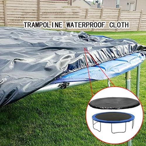 TFG - Ttfd 15FT Round Outdoor Trampoline Protective Cover, Waterproof Rainproof UV Resistant Dustproof Wear-Resistant Trampoline Cover