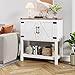 Mufico Console Table Coffee Bar Cabinet Sofa Table,31.5 L x 13.8 D x 34.65 H,Entryway Table with 2 Storage Cabinets, Farmhouse Buffet Sideboard for Kitchen, Foyer,Hallway (White)