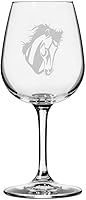 Vista 86 de Abaco Barb Body Horse - Copa de vino grabada multiusos (12.75 onzas)