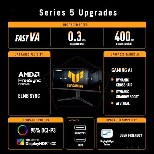 Image of ASUS TUF Gaming VG34WQL5A 34 Inch 1440p 200Hz Ultrawide HDR Gaming Monitor