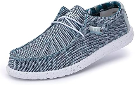 Hey Dude Men's Wally Sox Ice Grey Size 10 | Men’s Shoes | Men's Lace Up Loafers | Comfortable & Light-Weight