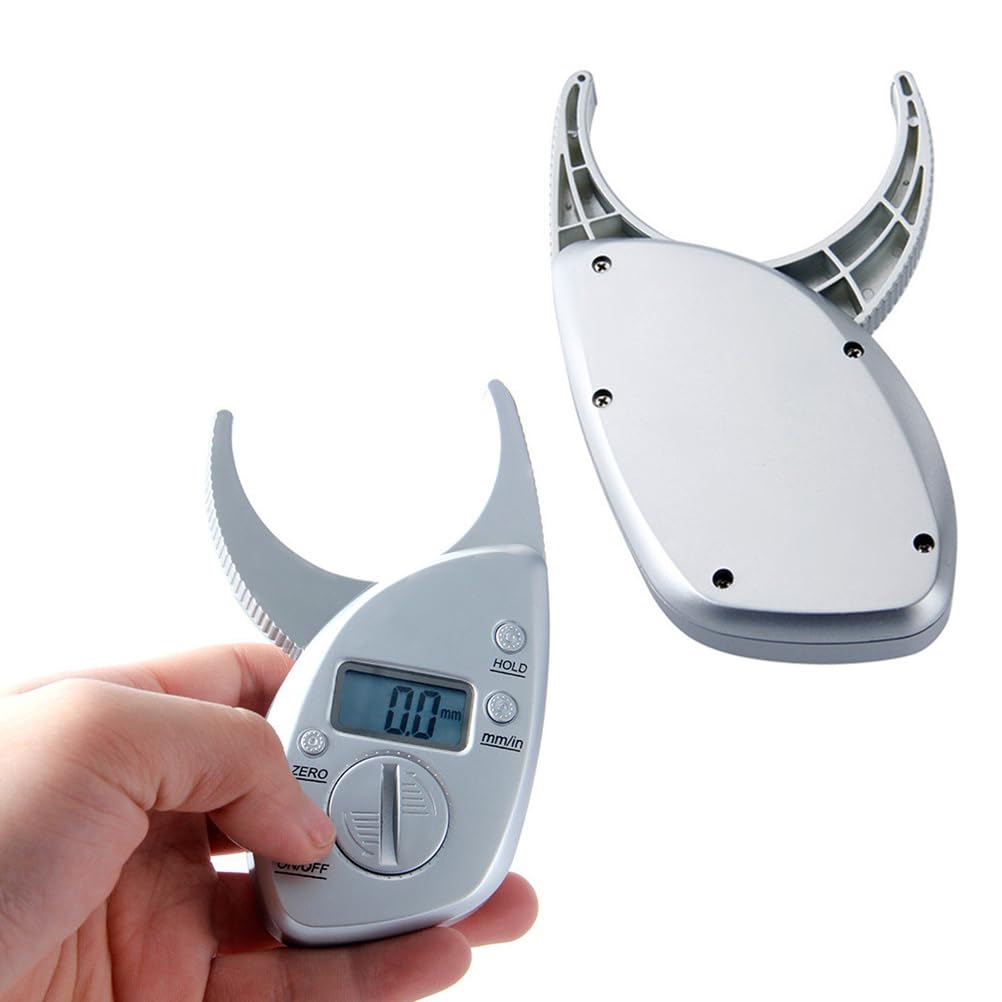 Healifty Calibrador De Grasa Corporal Portátil Con Pantalla Lcd Precisa Herramienta De Medición De Pliegues De Piel Para Salud Y Fitness 4.5 Pulgadas