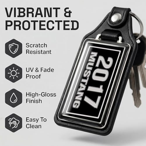 Image of Brotherhood Car Key Chain for Mustang - Classic Models Keychain for Men and Women Gift Key Ring