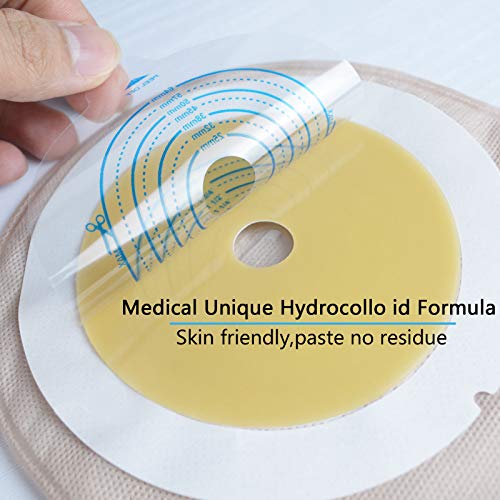 Carbou Ostomy Bags,20Pcs Colostomy Supplies,One Piece Drainable Ostomy Pouch For Ileostomy Stoma Care, Cut-To-Fit (One Piece Closure) #TOP3