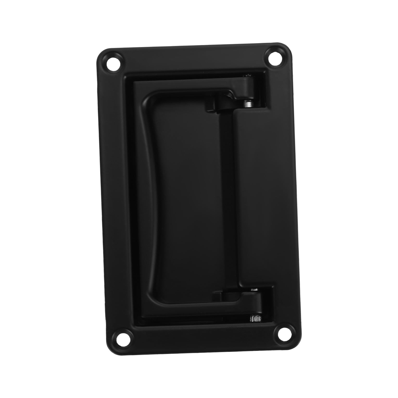Tirador empotrado negro para puertas de control de acceso y cajas eléctricas residenciales