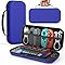 MoKo Carrying Case for Nintendo Switch 2(2025), Protective Hard Shell Portable Travel Carry Case Pouch holds 10 Cartridges with Pockets for Switch 2 Accessories and Games, Midnight Blue