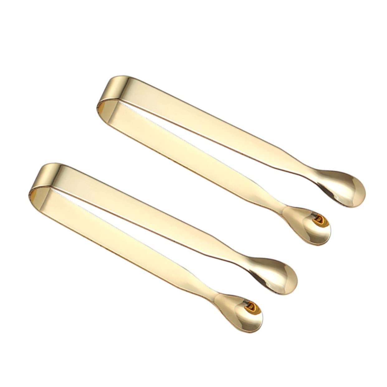 Gatuida Pinzas de Acero Inoxidable 430 para Azúcar y Cubitos de Hielo Resistentes y Fáciles de Sostener Doradas Paquete de 2 Piezas Ideales para Buffets y Cócteles