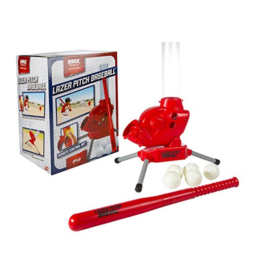 Diggin Lazer Pitch Radio Control Baseball Pitching Machine. Kids Batting Practice Throwing Trainer (10007)