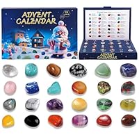 Meetyo 2025 Gemstone & Crystal Advent Calendar for Kids, 24-Day Educational Mining Surprise with crystal gem list, Fossil Rocks Collection Christmas Countdown Calendar for Kids Girls Boys Adults