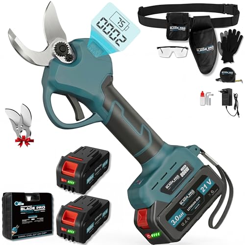 BLADE PRO Akku-Astschere, kabellos, 800 W – Schnitt 40 mm – 2 Lithium-Akkus 6000 mAh...