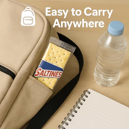 Saltine Crackers, 2 Count Packs (100 Pack) | Individually Wrapped Bulk Crackers for School, Office, Travel & Pantry | Classic Lightly Salted Crackers, Fresh & Portion-Controlled Snacks - image 5