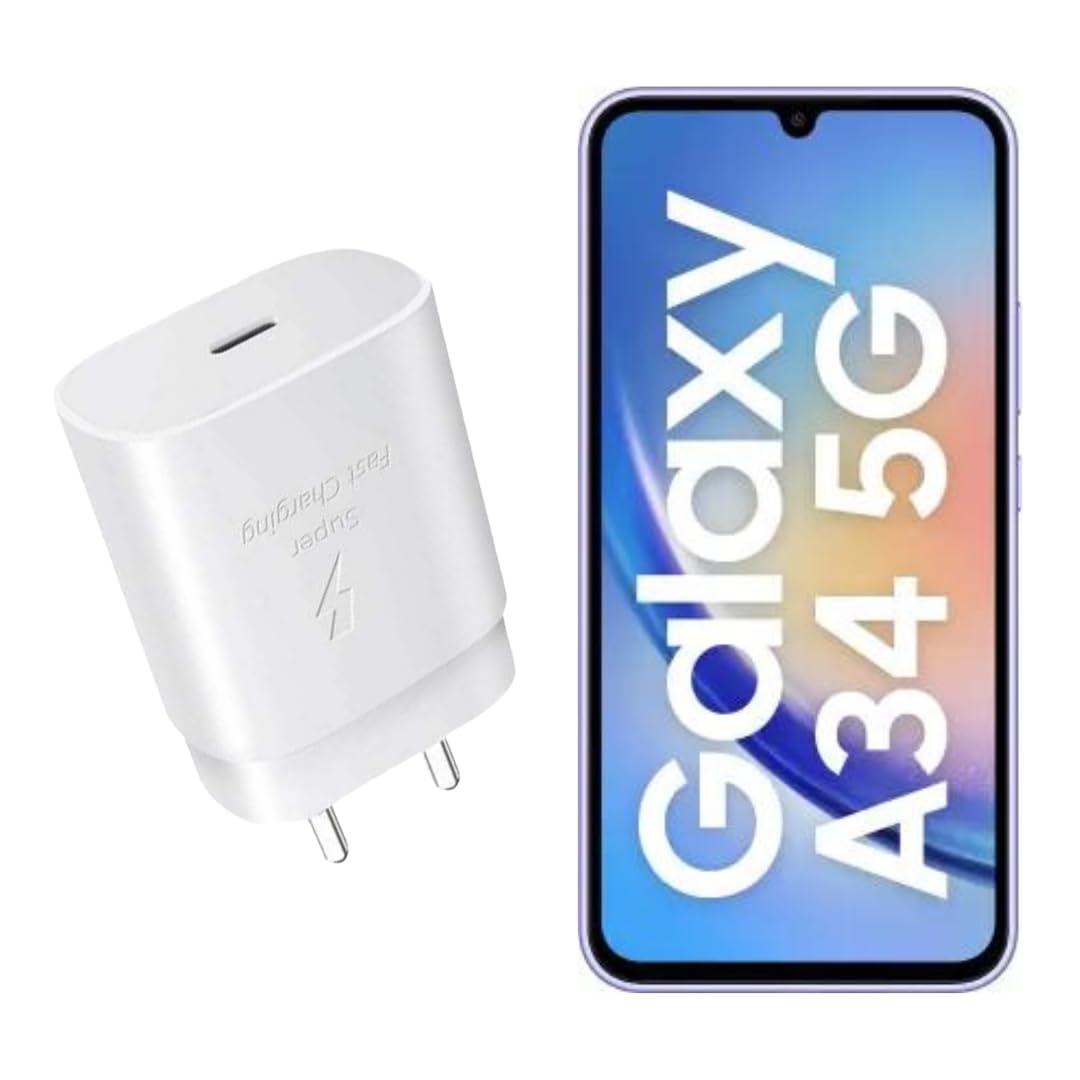 MAK 25W Charger for Samsung Galaxy A34 5G Type C Charger Adapter Compatible with Galaxy A34 5G Charger, 25 Watt USB Type C to C Pd Charging Adapter C Type, White (B0CN9H61SB) Amazon Price History, Amazon Price Tracker