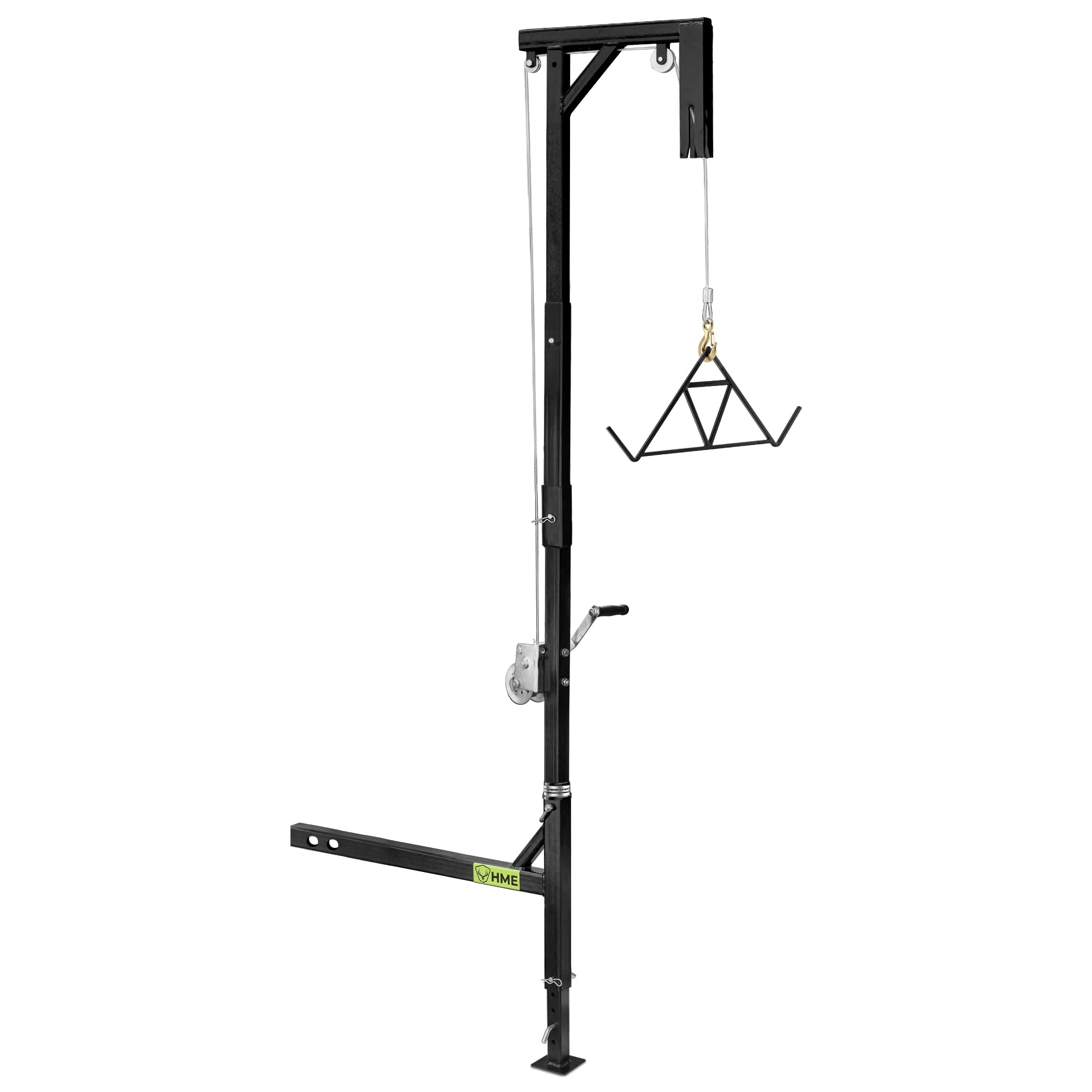 HME Truck Hitch Game Hoist Kit with Winch and Gambrel, 400 lb Capacity