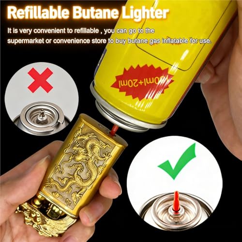 Encendedor de doble llama resistente al viento con soplete ajustable de metal 6