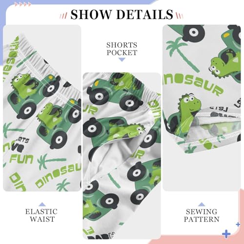 ZZXXB Dinosaur Has Fun Boys Long Pants Soft Trousers Elastic Waist Kids Lounge Bottoms with Pockets S-XL4