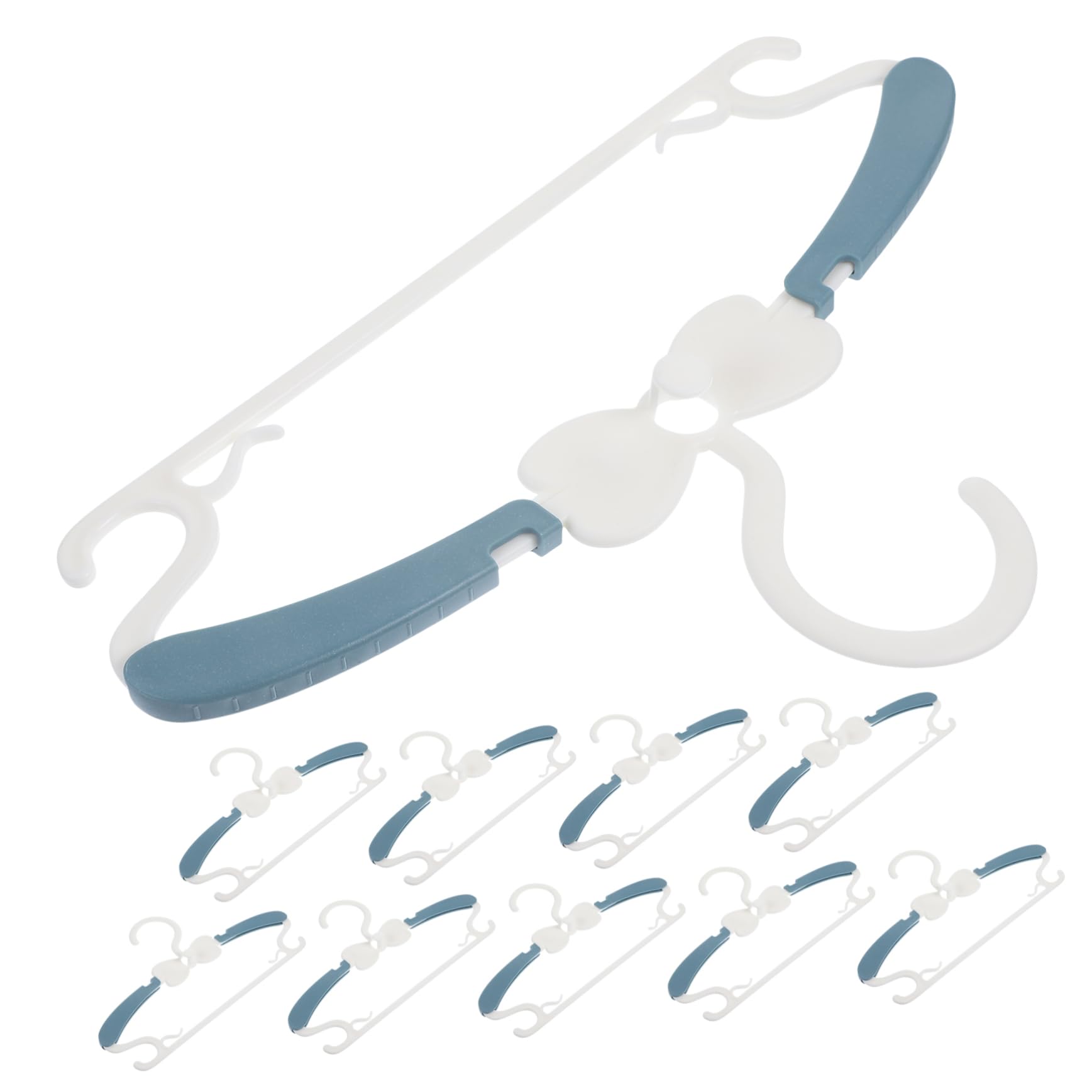 SOLUSTRE Infant to Teen Clothing Hangers 10 Pack Telescopic Baby Hangers Non-Slip Smooth Edges Pp Plastic for Baby Shower