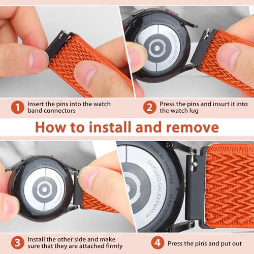 Image of TumpCez Quick Release Watch Band - Choice of Width -18mm 19mm 20mm 22mm 24mm Watch Bands, Solo Loop Adjustable Elastic Nylon Watch Straps Replacement Wristband for Men Women