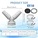 kclkda Washing Machine Waste Splitter Y Connector with 2pcs Hose Clamp, Universal Drain Adaptor for Dishwasher and Washing Machine, 19-24 mm Double Connection Pipe Thread Y Adapter for Hose