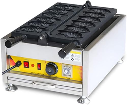Máquina para hacer gofres con forma de pescado Taiyaki para hacer gofres voltaje 110 V