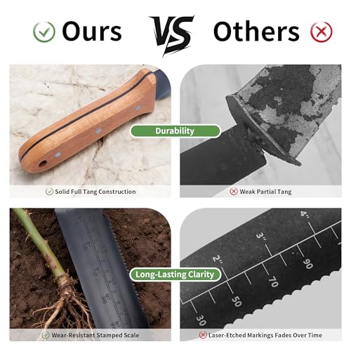 Cuchillo de Jardín YANG Hori Hori Acero Inoxidable 7" miniatura 5