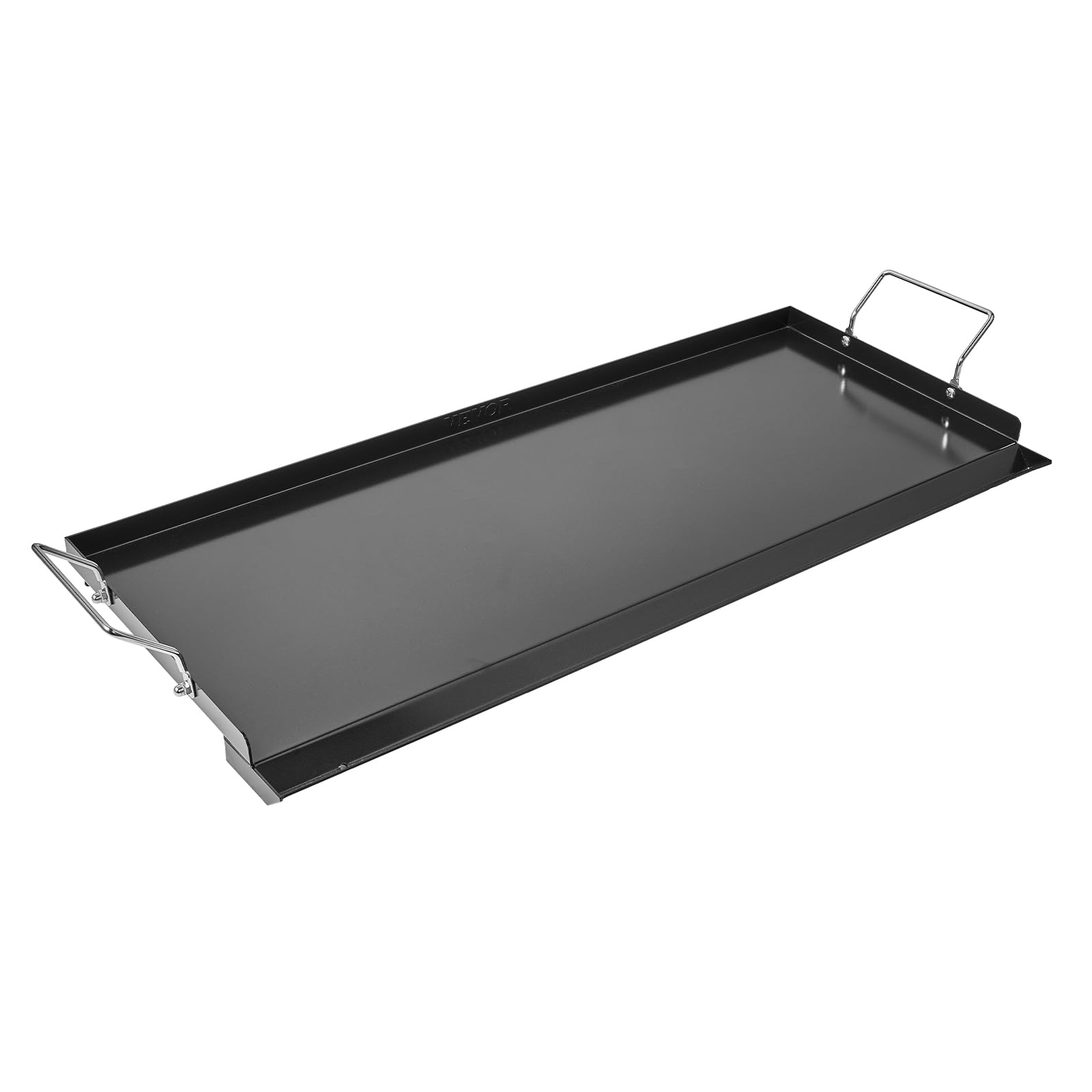 VEVOR Teppanyaki uniwersalny prostokątny grill ze stali węglowej 812 x 310 mm z płaską powierzchnią, żelazko gazowe Teppanyaki, przenośne rodzinne przybory kuchenne z uchwytem, do gotowania