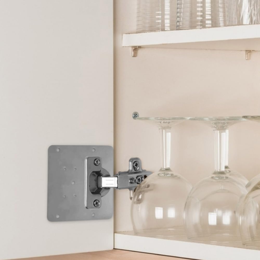 Kit De Réparation Charnière Meuble, 6Pcs Plaque Reparation Charniere