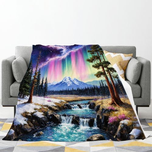 Koce do dużych zup 220x240 Kolorowy krajobraz, Całkowity komfort koc 220 x 240 cm | Jakość i trwała tkanina w czasie, zachowuje ciepło I151-