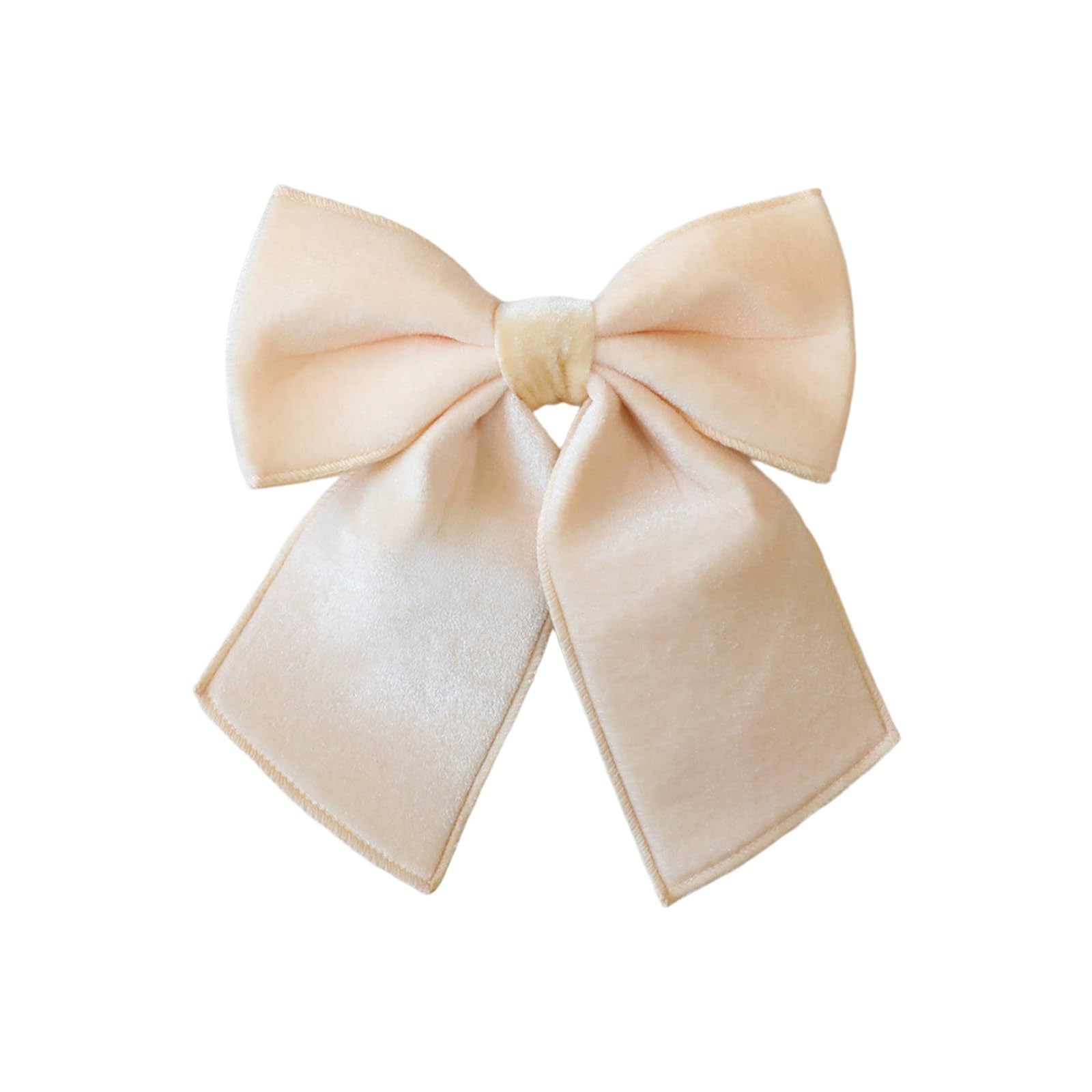 xinxinyu 25cm Large Christmas Tree Bows, Red Velvet Bow For Christmas Tree Topper Garland Wreath Door And Outdoor Decoration Fall Winter Accessories (1, Beige)