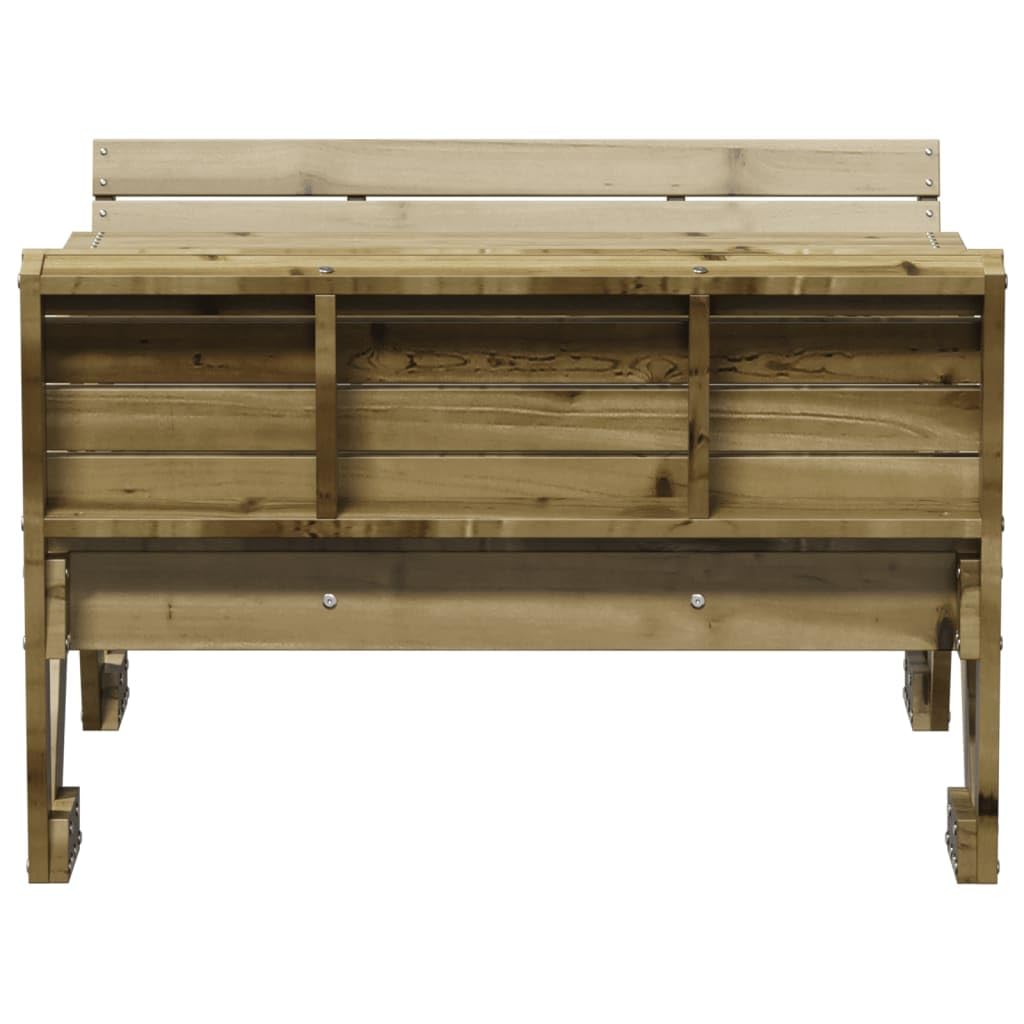 Tavolo da picnic per bambini 88 x 122 x 58 cm in legno di pino impregnato