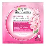 Garnier Moisture Bomb Glow-Boosting Super Hydrating Mask with Sakura Extract, 32 mL