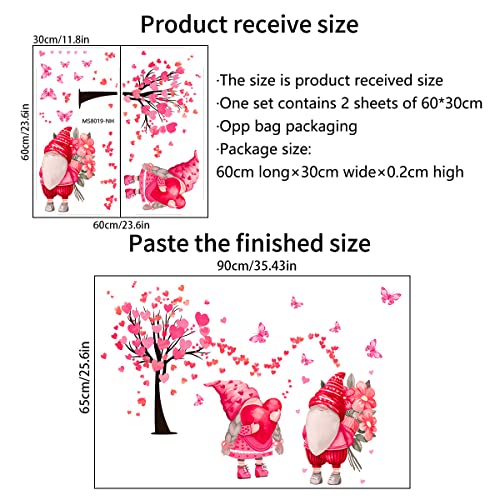 Vinilos decorativos 3D de corazones para pared Día de San Valentín miniatura 7