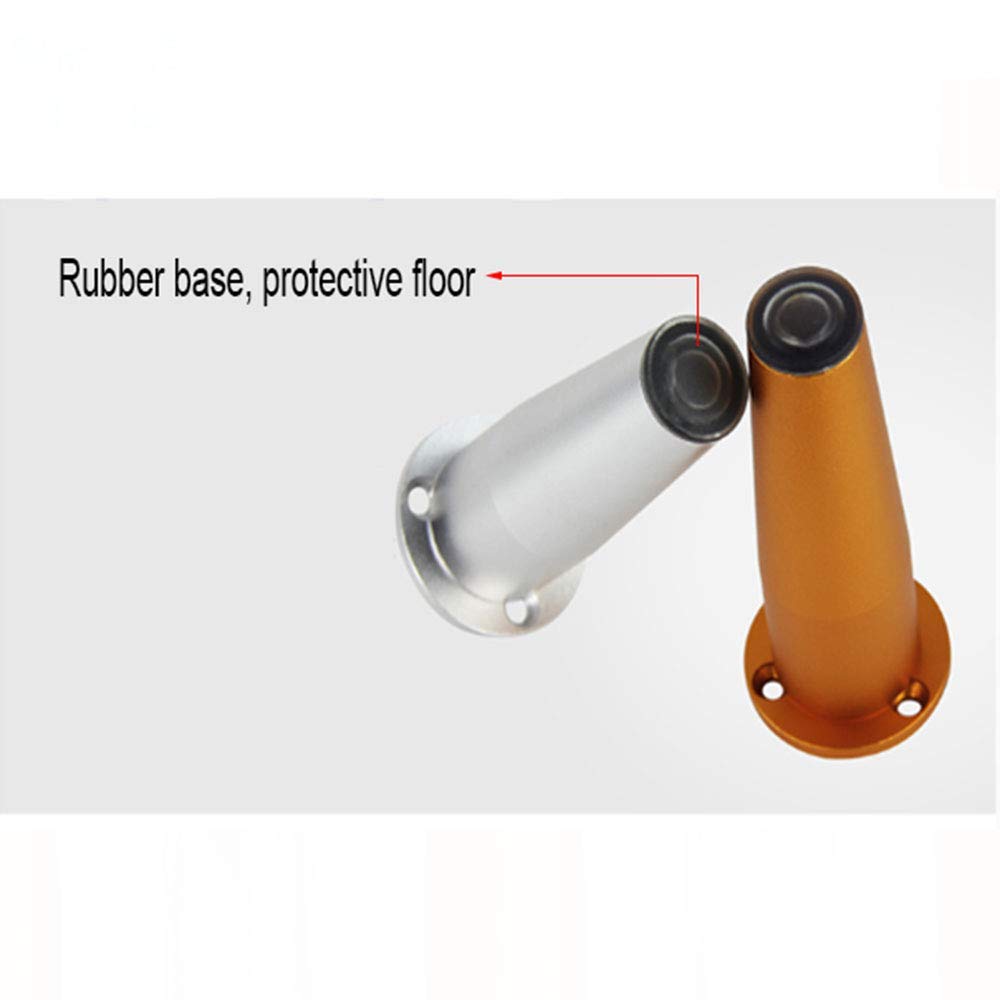 Gambe per mobili a Cono, Gambe per Divano Moderne in Metallo con Base in Ottone, Accessori per armadietti, poggiapiedi, Nere, dritte, 30 cm/11,8 Pollici.