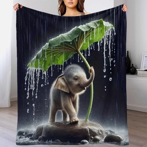 Couverture éléphant imprimée 3D idéale pour vos soirées cocooning - 6