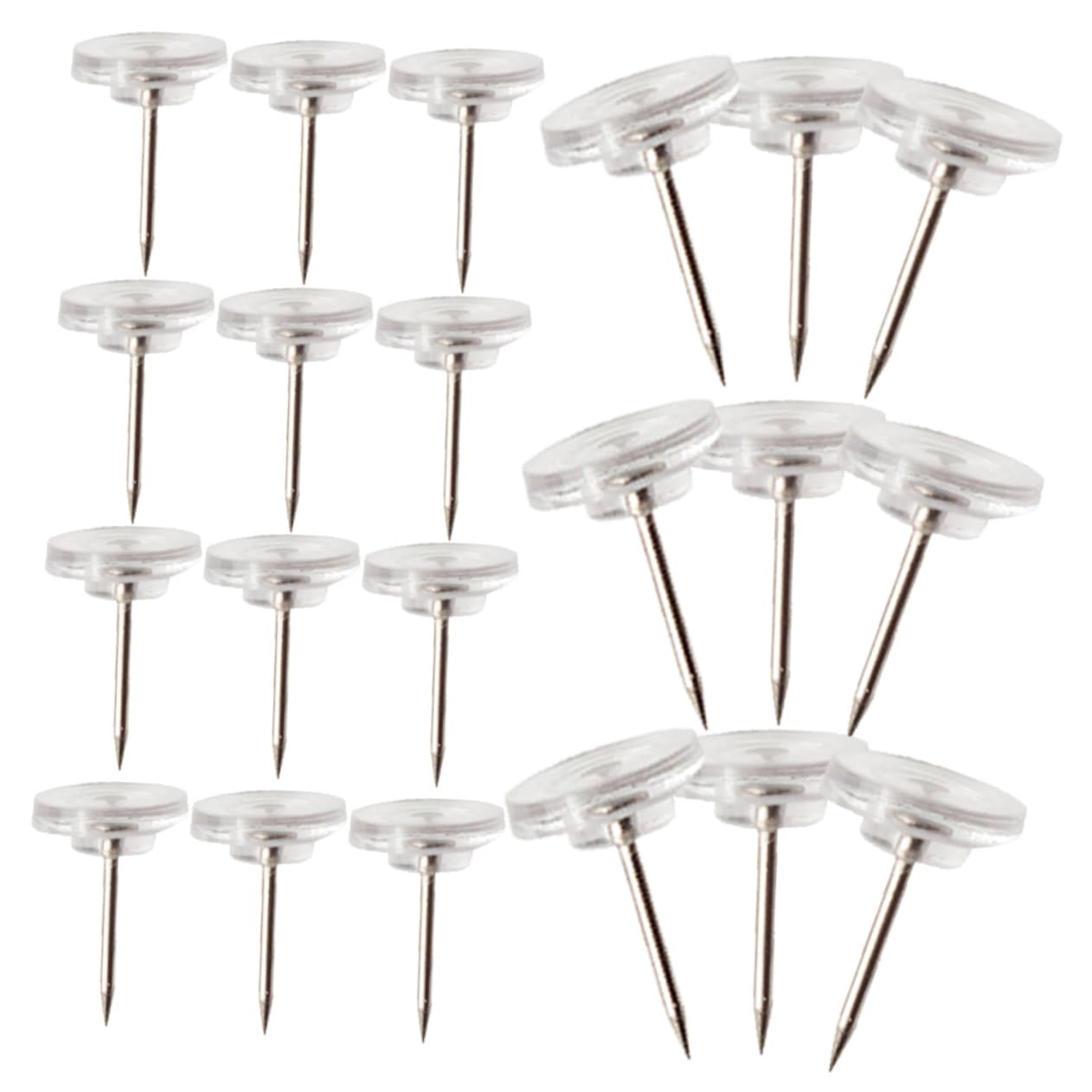 DOITOOL 4 Sätze Pinnwandstecker Runde Druckstifte Für Korkboard Transparente Pinnwandnadeln Für Karten Und Bürobedarf Und Einfach Zu Lagern 200 Stück * 4