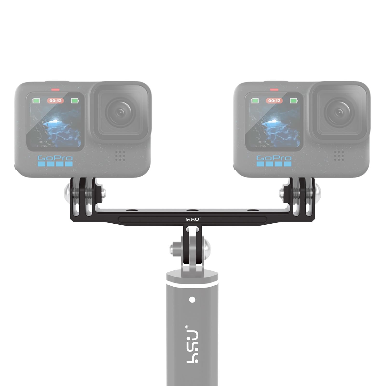 Amazon | HSU goproマウントアダプター ダブル アルミ製 デュアル 