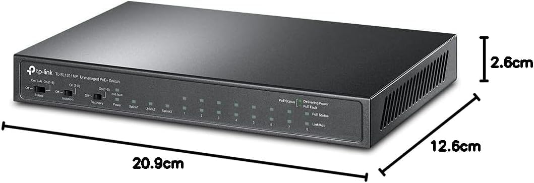 TP-Link TL-SL1311MP 8 Ports 10/100Mbps + 3 Ports Gigabit Dont 8 Ports PoE+