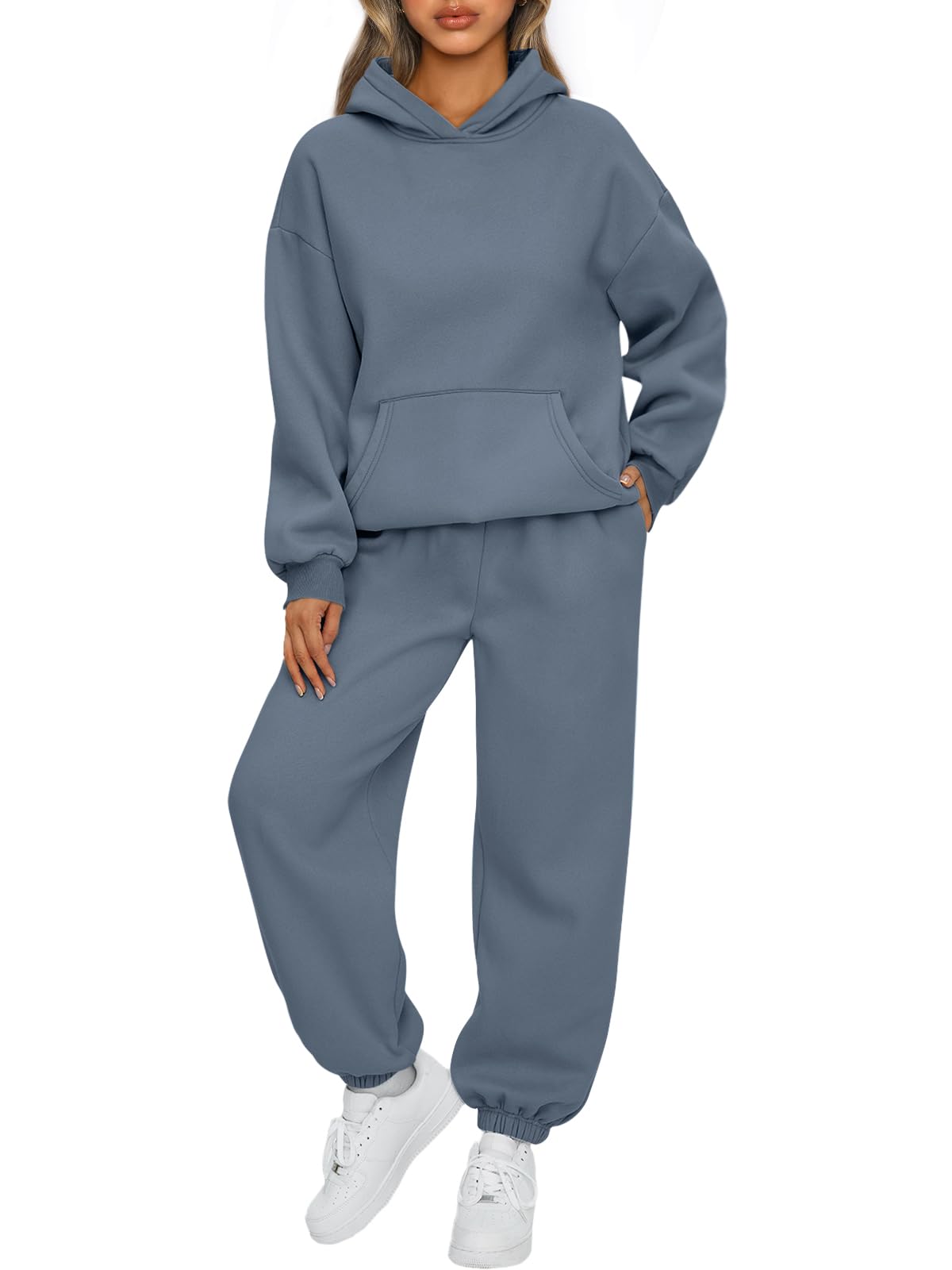 AUTOMET Womens 2 Piece Lounge Sweatsuit Fall Fashion Matching Sweat Sets | Oversized Fall Hoodies &amp; Baggy Jogger Sweatpants Fashion 2026 Outfits