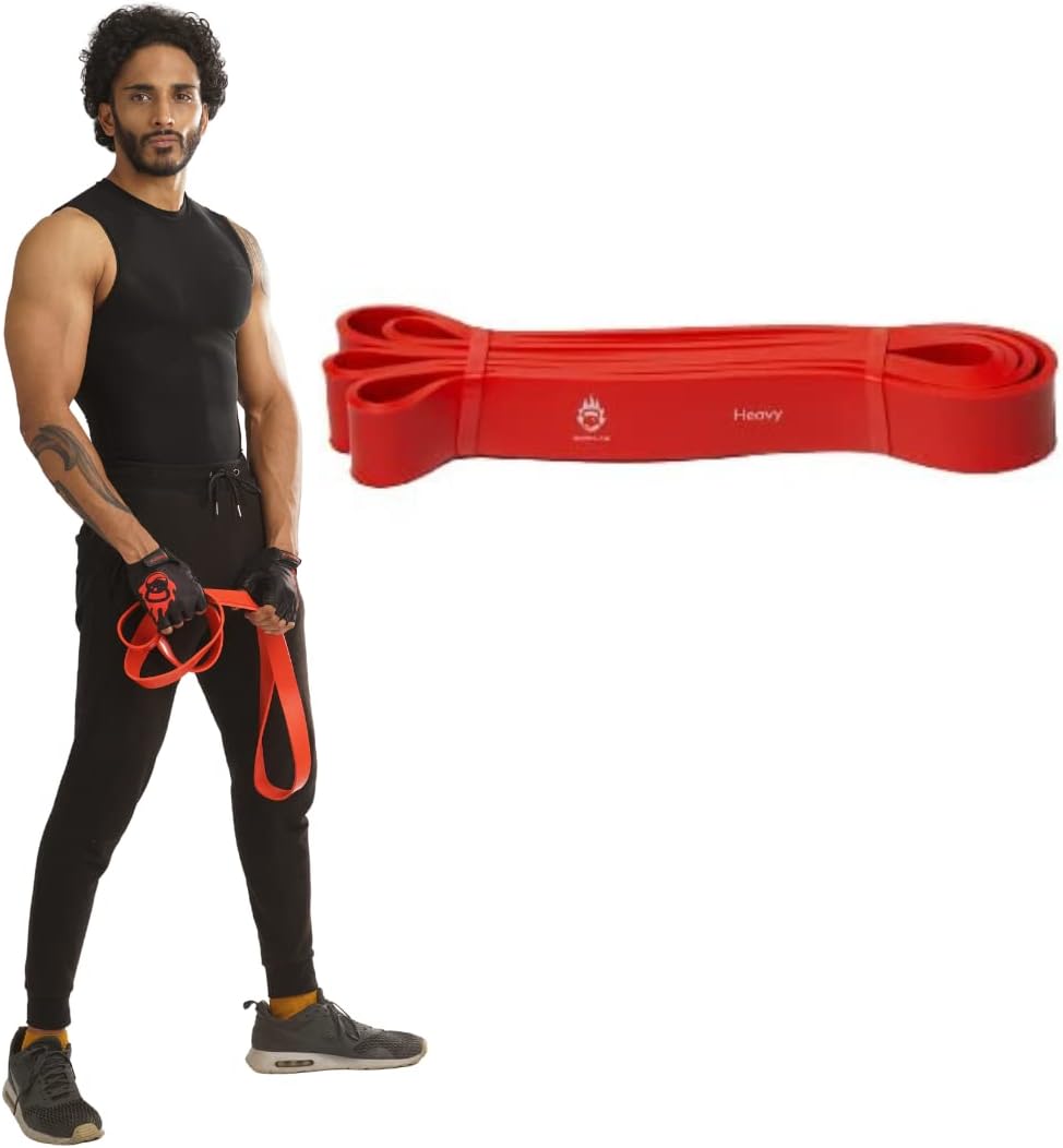 Burnlab Resistance Bands (Choose from 8 Different Sizes from 8Kg – 116Kg), Pull Up Assistance Bands for Exercise, Chin Ups, Powerlifting, Training, Gyms, Home Fitness – for Men and Women