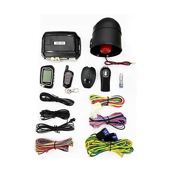 Car Alarm Security System with Start System 1600 feet Range Not for The Car with One Key Start