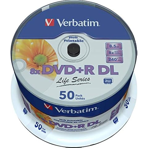 Verbatim DVD+R 8,5 GB (240min) DL 8x Printable Life series 50-cake Cover