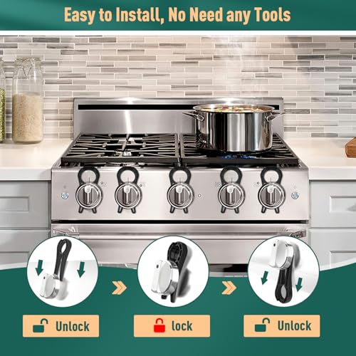 Gas Stove Safety Knob Lock, Baby Proof Stove Oven Locks, Kids Proof