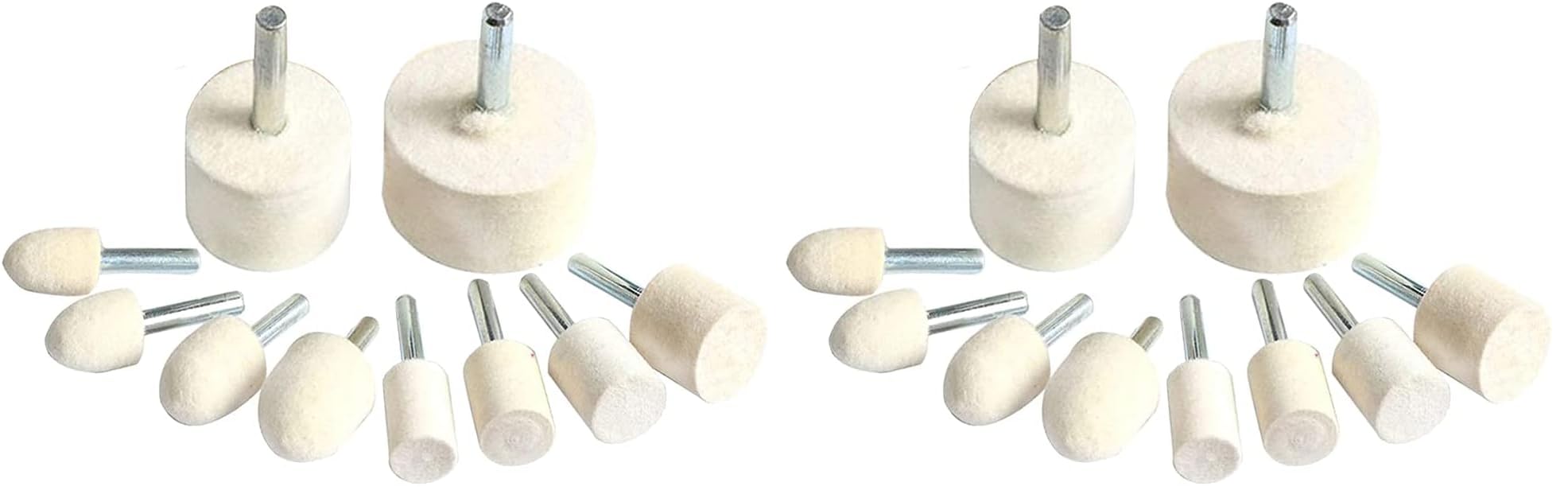 Wool Felt Polishing Bits - 1/4" Shank (Pack of 10) -1