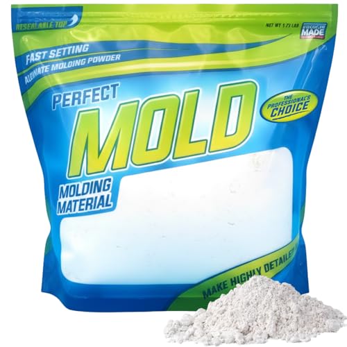Perfect Mold Alginate Molding Material Non-Toxic Mold Making Powder for Life Casting Hand Casting Baby Footprints Face & Body Molds USA Made 1.5 lb Bag