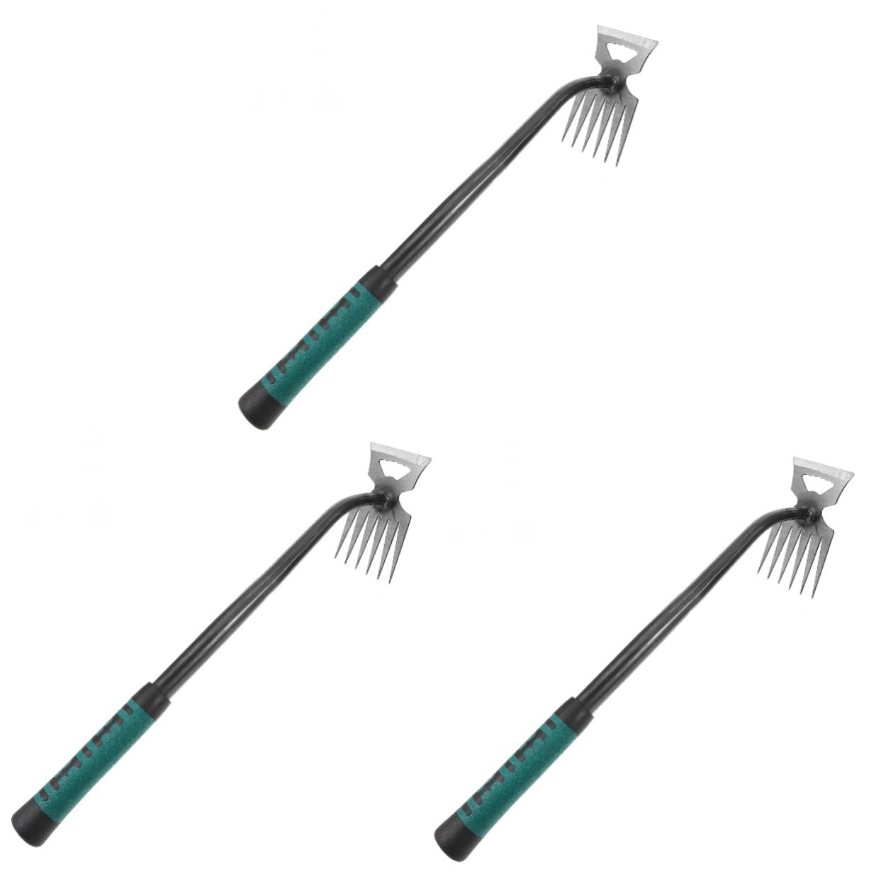 POPETPOP 3 Pezzi Hoe diserbante Strumento di diserbo Zappe da Giardino Attrezzi per diserbo da Giardino Tirare Strumenti da Giardinaggio sarchiatrice Manuale a Mano Acciaio