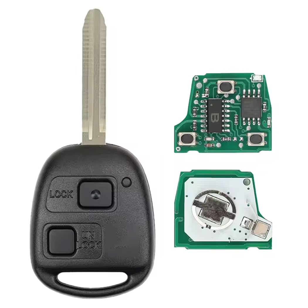 ProPlip Clé complète avec électronique à Programmer pour Toyota Camry Land Cruiser avensis 4runner Avalon celica Corolla Rav4 Prado Tarago Kluger 434MHz 4D67 Télécommande Vierge
