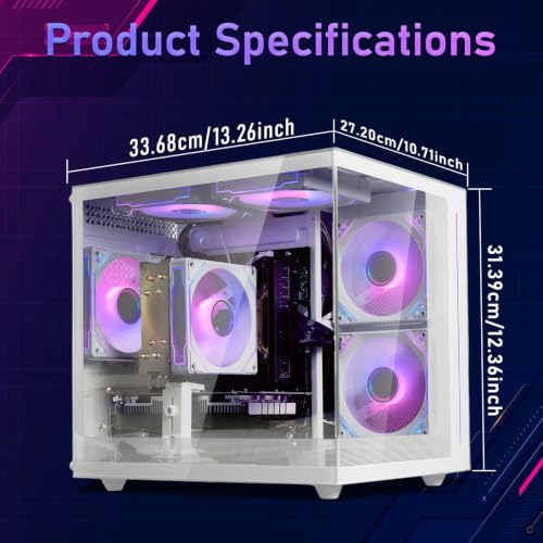 Image of suevery Pre Built Gaming PC, R7, RTX 3050 6G, White | AMD Ryzen7 8Cores 3.6G Up to 4.2G, DDR4 16G RAM, M.2 512G SSD, Wi-Fi 6, Desktop Computer, WiFi6 4K